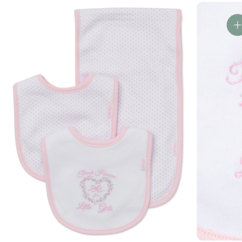 Thank Heaven For Little Girls Bib & Burp Set