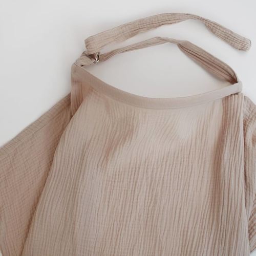 Muslin Nursing Cover for Breastfeeding – Soft & Breathable Privacy Nursing Cover with Adjustable Strap, Lightweight & Portable for Outdoor Use, Neutral Sand
