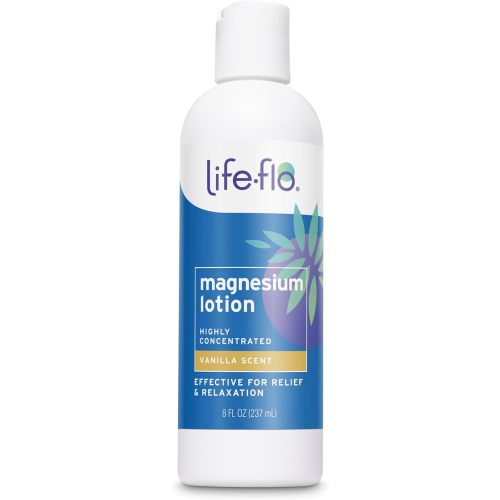 Life-flo Magnesium Lotion, Vanilla Scent - Relief and Relaxation with Magnesium Chloride from The Zechstein Seabed - Dermatologist Tested, Hypoallergenic, 60-Day Guarantee, Not Tested on Animals, 8oz