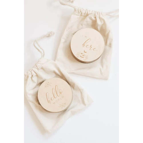Fephas Baby Monthly Milestone Wooden Cards