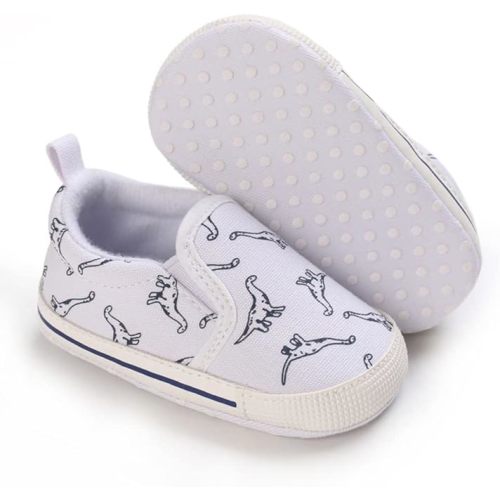 Clowora Unsex Baby Boys Girls Canvas First Walkers Shoes,Infant Non Slip Soft Sole Toddler Flat Lazy Loafers Sneaker