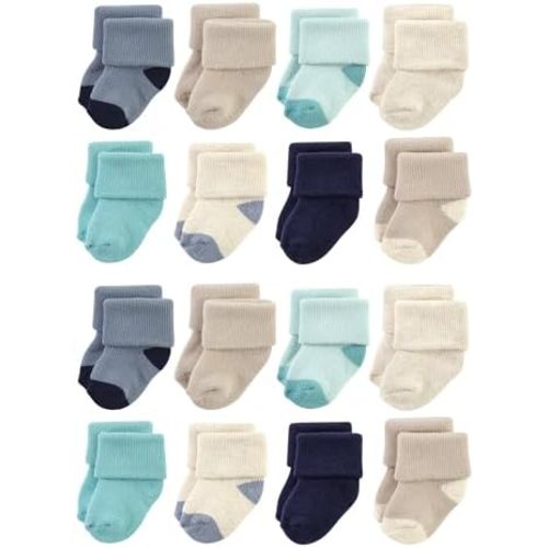 Hudson Baby Unisex Cotton Rich Baby Terry Socks 16-Pack