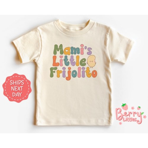 Mami's Little Frijolito Baby, Toddler, Kids Shirt Cute Baby Reveal Natural Youth Kids Shirt Latino, Latina Birth Announcement BRY-0886 - Etsy