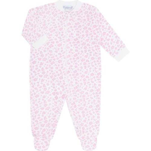 Pink Cheetah Print Zipper Footie