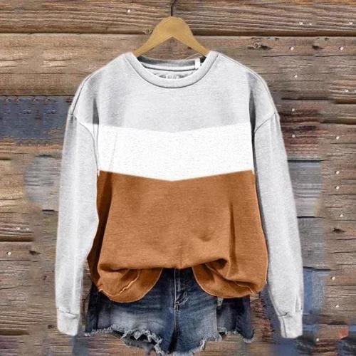 Mama Solid Color Patchwork Nursing Sweatshirt