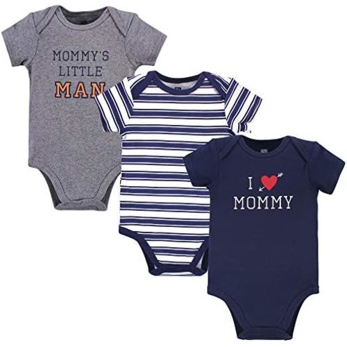 Hudson Baby Baby Boys Cotton Bodysuits 3-pack