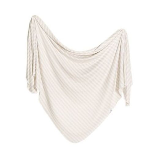Copper Pearl Knit Swaddle Blanket - Coastal
