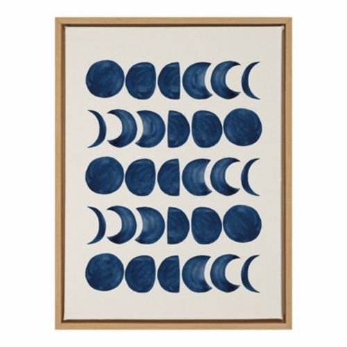 18" x 24" Sylvie Moon Phases Framed Wall Canvas by Teju Reval - Kate & Laurel All Things Decor: Modern Abstract Art