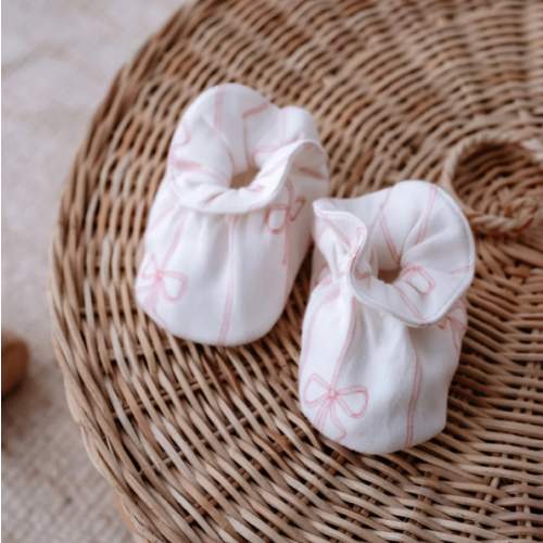 Booties - Ribbon/Pink