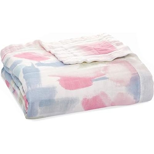 aden + anais Silky Soft Bamboo Viscose Baby Blanket, Crib Bedding for Newborn Baby and Toddler, Nursery Blanket for Boys and Girls, Baby Registry and Shower Gift - Florentine