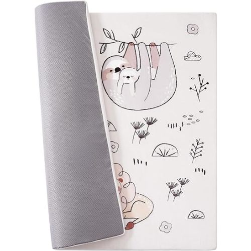 ROBOTIME Baby Play Mat, 50 x 50 Inch Play Mat Perfect for Use Baby Playpen, 30D High Density Sponge Thickened Material, Non-Slip & Washable Play Mats for Baby, Toddler and Infant, Play & Tummy Time