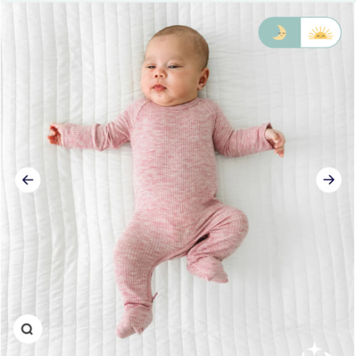 Heather Mauve Ribbed Crescent Zippy - Little Sleepies