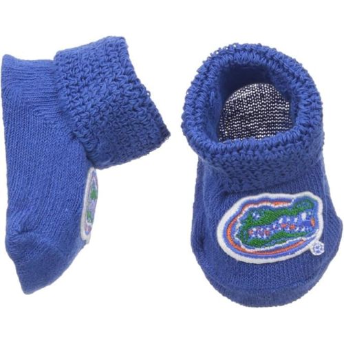 Two Feet Ahead Baby Bootie Socks Team Color – Soft, Cozy & Machine Washable Organic Cotton Stay-on Socks - Made in USA