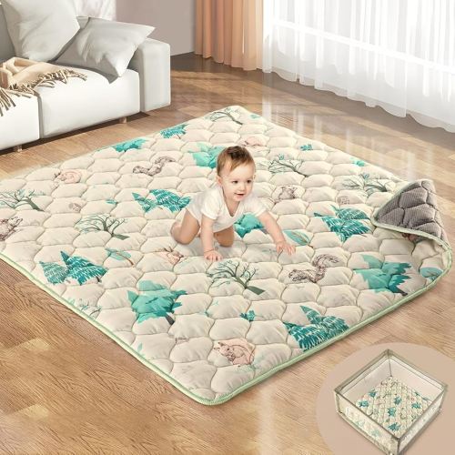 Baby Play Mats for Floor, 50x50 Playpen Mat, Premium Thicken Cushioning Foam Playmats for Babies, Toddlers and Infants, Non-Slip Foldable & Machine Washable