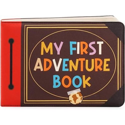 Urban Kiddy™ My First Adventure Book | Baby Photo Album | Soft Baby Book First Year Baby Album Gift Set for Newborn Toddler & Kids Baby Shower - Memory Album Holds 4x6 Photos