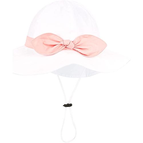 Baby Girl Sun Hat with UPF 50+ Outdoor Adjustable Beach Hat with Wide Brim Bucket Hats