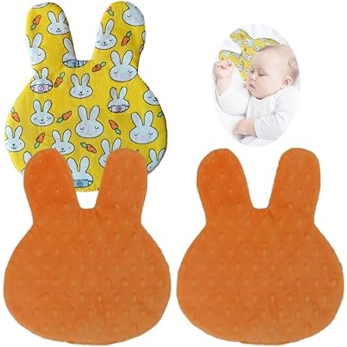 3 Pack NICU Baby Essentials NICU Bonding Bear Infant,Preemie Keeps Mom Scent Bonding for Babies Separated from Caregivers NICU Ease Anxiety Soft Bonding Companions NICU Gifts(Rabbit, Orange)