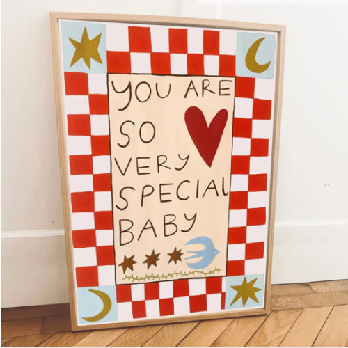 'You Are So Very Special Baby' Hand Painted Art Print
