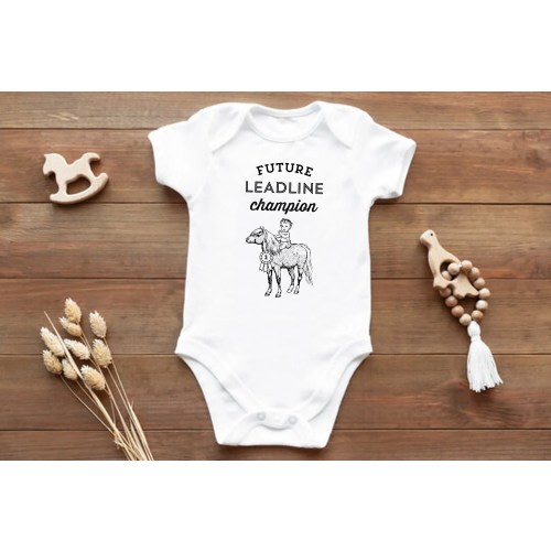 Future Leadline Champion Onesie | Horse Baby | Equine Baby Gift | Horse Theme Baby Shower | Horse Onesie | Equestrian Baby | Horse Bodysuit