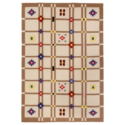 KNYLHAVREN Rug, flatwoven - brown/handmade 5 ' 7 "x7 ' 10 "