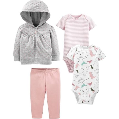 Simple Joys by Carter's Baby Girls' 4-Piece Jacket, Pant, and Bodysuit Set