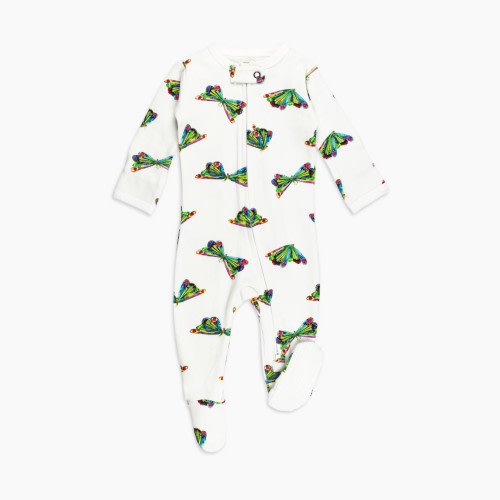 L'ovedbaby World of Eric Carle Organic 2-Way Zipper Footie - Butterfly, 3-6 M