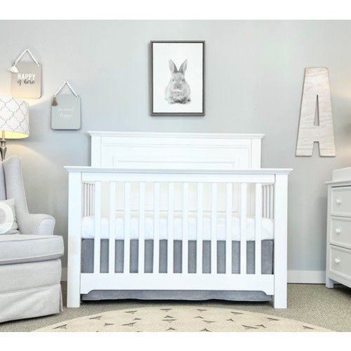 Straight Panel Crib White | rooms4kids