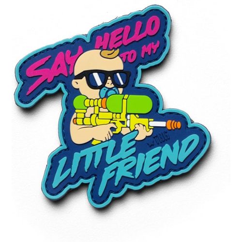 Tactical Baby Gear PVC Morale Patch – Hook-and-Loop Backing for Backpacks, Diaper Bags, EDC & Tactical Gear (Little Friend Patch)