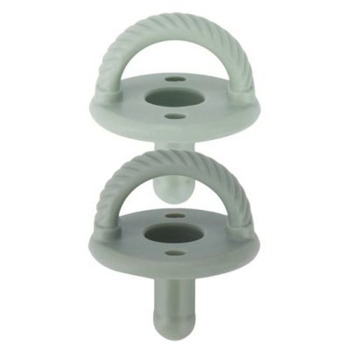 Itzy Ritzy Sweetie Silicone - Soother Pacifier - Buttercream And Toast Braids - 2pk