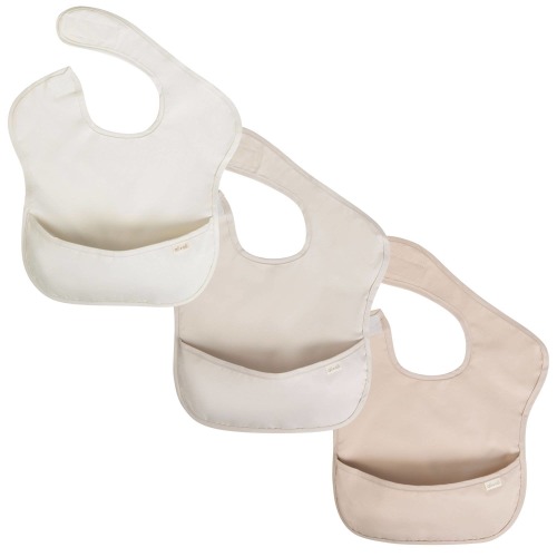 Sleeveless (3-pc) Bib Set for Baby & Toddler (Neutral)