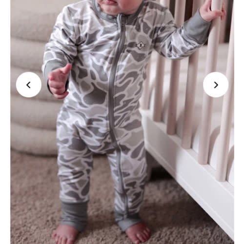 Baby Zip Up - White Camo – BURLEBO