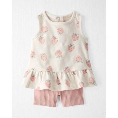 Baby Girl 2-Piece Strawberry-Print Set Made With Organic Cotton - Little Planet | Carter's