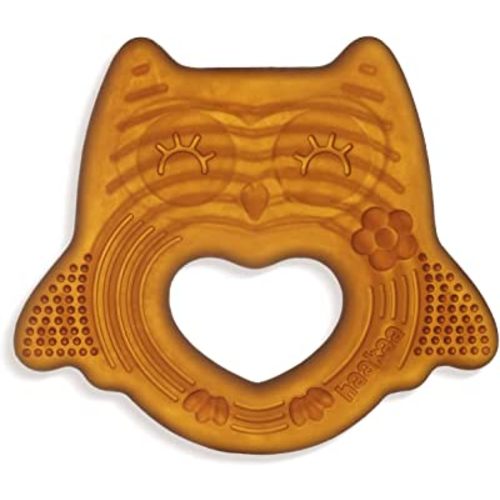 haakaa Silicone Owl Teether,Food-Grade Smiling Teething Toy for Infants, Soft Chew Toys for Babies, BPA Free, Toy for 3 Months+