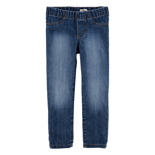 Baby Medium Blue Wash Elastic-Waist Jeggings - OshKosh | Carter's