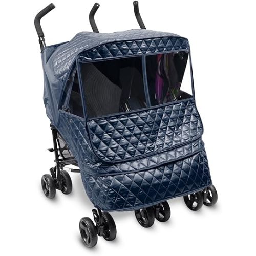 Manito Castle Alpha Twin Stroller Weather Shield (Navy)