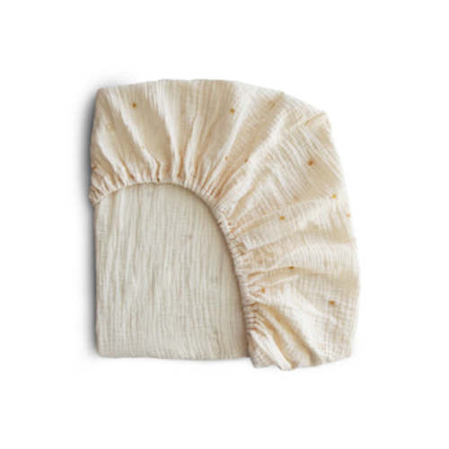 Mushie Mini Baby Muslin Crib Sheet