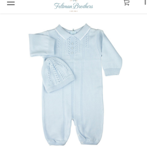 Newborn Baby Boy Coming Home Outfit | Newborn Baby Clothes | Newborn Knitted Outfit | Feltman Brothers