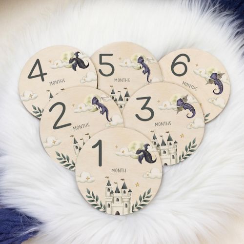 Dragon Milestone Cards, Baby Milestone Dragon Milestone Markers, Wood Milestone Card, Baby Milestones, Photo Prop, Dragon Nursery Theme B54 - Etsy
