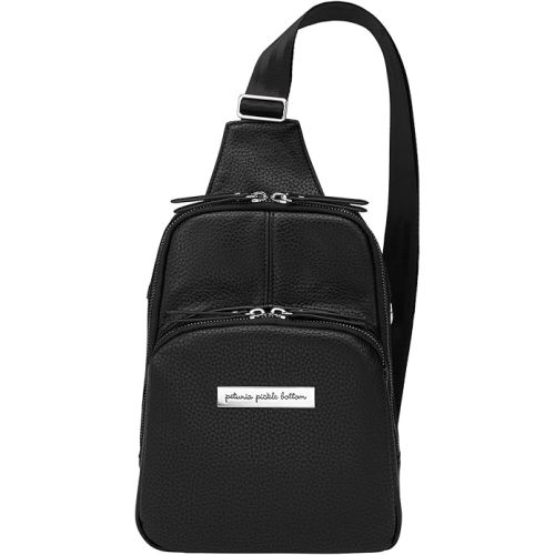 Petunia Pickle Bottom Criss-Cross Sling Bag - Sling Bag for Women and Men - Adjustable Straps to Custom-Fit - Ebony