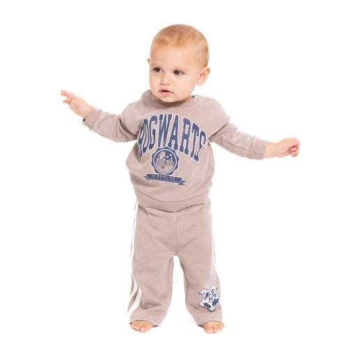 Harry Potter Hogwarts Baby Long Sleeve Graphic Crewneck Tee with Matching Pants, 2-Piece, Sizes 0/3M-24M