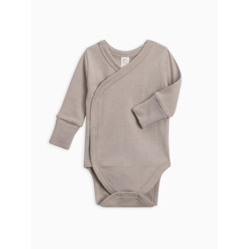 Ribbed Long Sleeve Kimono Bodysuit