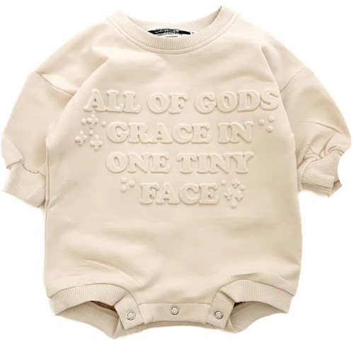 All Of Gods Grace In One Tiny Face Bubble Jumpsuit