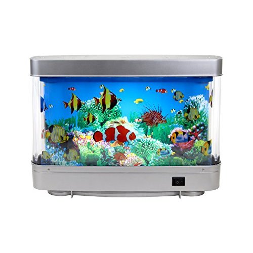 Lightahead Artificial Aquarium: Fascinating Moving Pictures of Fish in Tank Decorative Sensory Aquarium Lamp Virtual Ocean in Motion (Marine Life A)