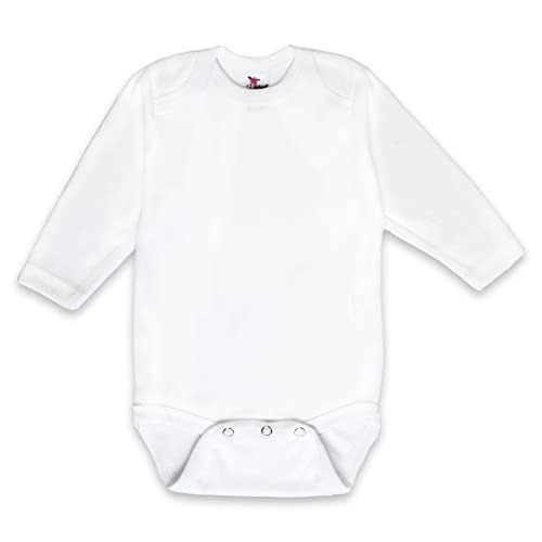 Laughing Giraffe Baby Long Sleeve One piece bodysuit 100% Polyester Sublimation Blank White