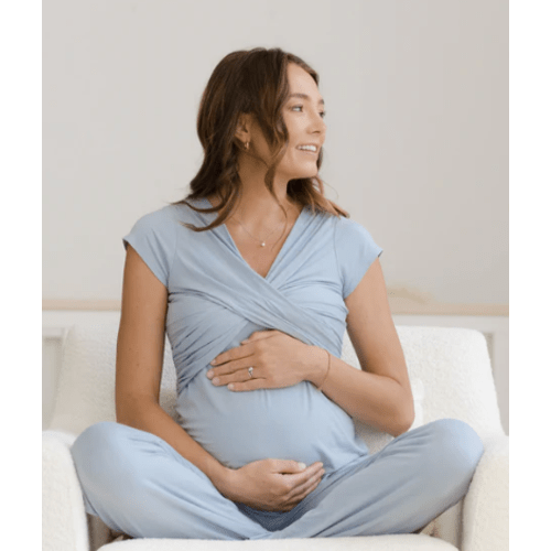 Davy Maternity & Nursing Pajama Set | Mist