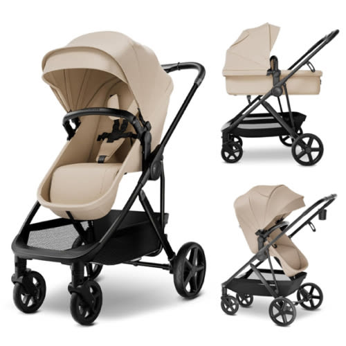 MAMA & BABY Rovee Baby Stroller, 2-in-1 Foldable Infant Stroller with Reversible Seat, UPF 50+ Canopy, All-Terrain Wheels for On-The-Go Families