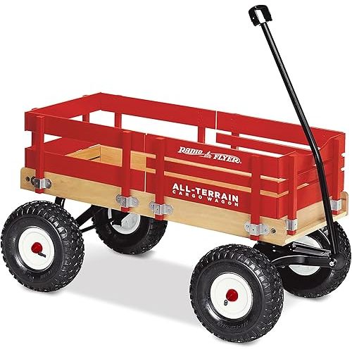 Radio Flyer All-Terrain Cargo Wagon for Kids, Garden and Cargo, Red Wagon for Ages 1.5+