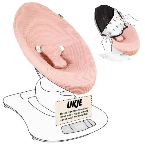 UKJE Liner Baby Rocker Cover - Compatible with 4moms MamaRoo 4 Old Model Before 2022 - Baby Swing Cover - Bouncer Cover - Cover Swing Bouncer - Pink