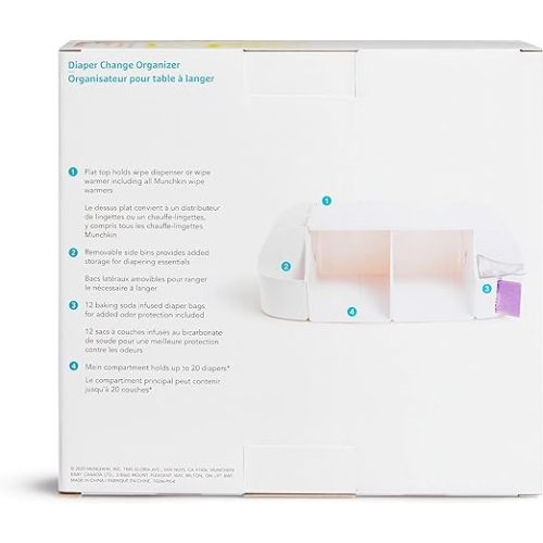 Munchkin® Diaper Change Organizer, Green/white