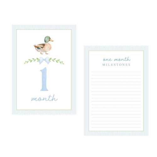 Mallard Duck Baby Milestone Cards | Baby Monthly Milestone Cards | Baby Milestone Picture Cards | Lemon Grace Baby Cards | Newborn MIL-3---